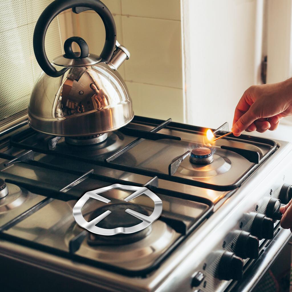 2 Pcs Gas Ring Reducer Wok Ring Universal Iron Ring Stainless Steel Gas Stove Cooker Plate Coffee Pot Support Stand Gas Stove Ho