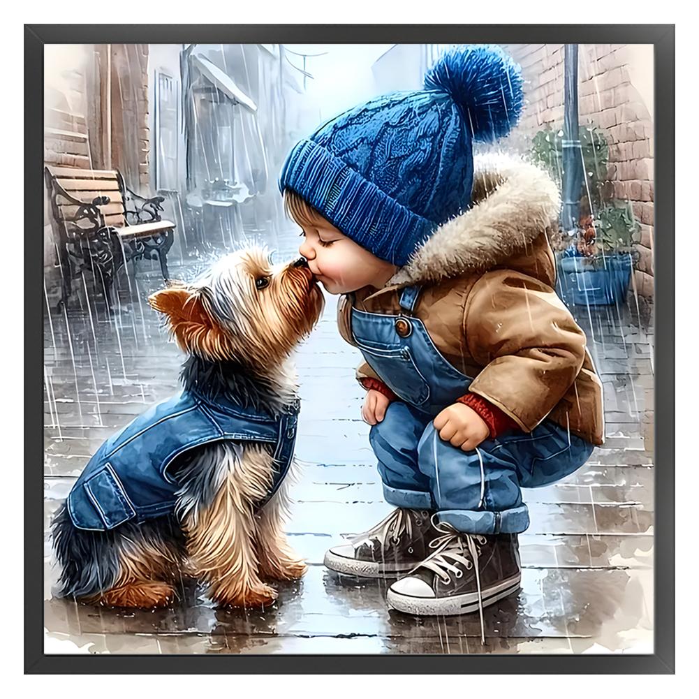 Набор для вышивки крестом «Мальчик» из эко-хлопка 11CT, полная вышивка, арт 40x40см