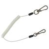 Safety Cord, 1.0kg, Tool Drop Prevention, Loss Prevention, Safety Measures, Strap, Spiral Cord, Curl Cord, Wire, Stretchable, Snap Hook, Clear