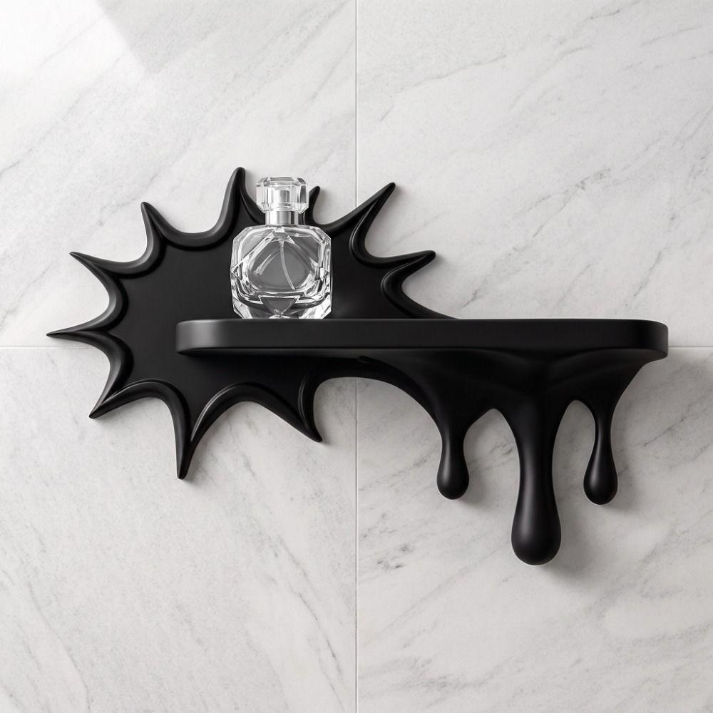 Irregular Shape Burst Dripping Shape Wall Shelf Plastic Wall Storage Shelf Home Decoration