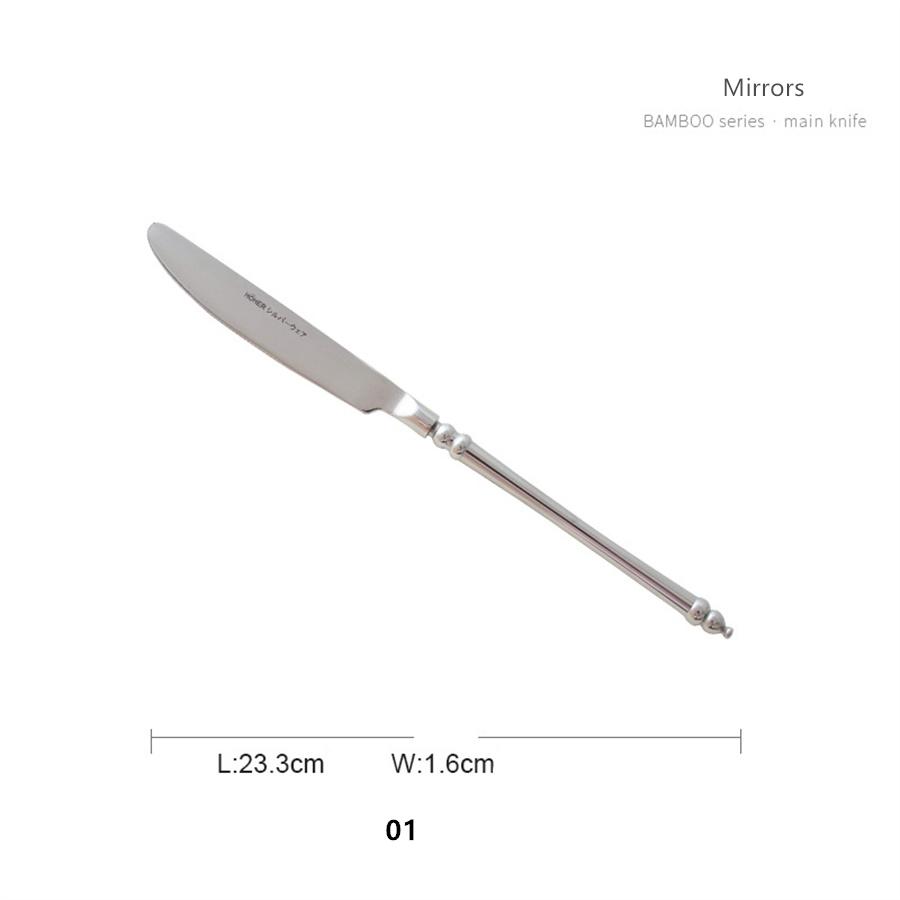 Набор столовых приборов в западном стиле из нержавеющей стали 304 Bamboo Idea Design, японский ретро-стиль, нож для стейка, вилка и ложка, палочки для еды