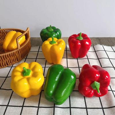 Имитация красочного перца Модель Реплика Реалистичный дисплей овощей Перец Декор Аксессуары Arr X0I9