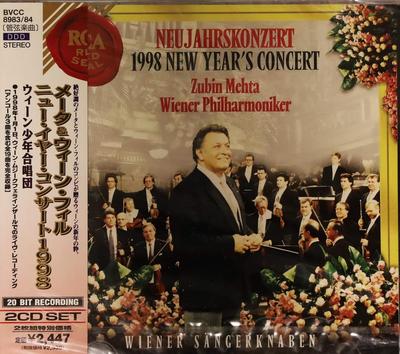CD ВЕНСКИЙ ФИЛАРМОНИЧЕСКИЙ ОРКЕСТР, ВЕНА - Новогодний концерт 1998  BVCC8983 Япония ОбиКлассика Б/У