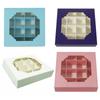 Party Cupcake Boxes Empty 16 Grids Gift Candy Boxes Inserts Clear Window and Divider for Chocolate Cake Packaging Boxes
