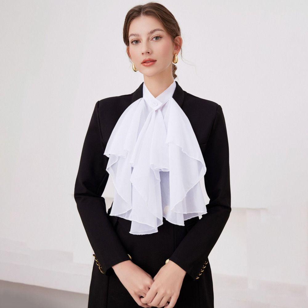 Detachable Lace Collar Vintage Elizabethan Neck Ruff Cameo Ruffled Collar Historical Reenactment