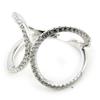 White 'Sissi' Silver Ring