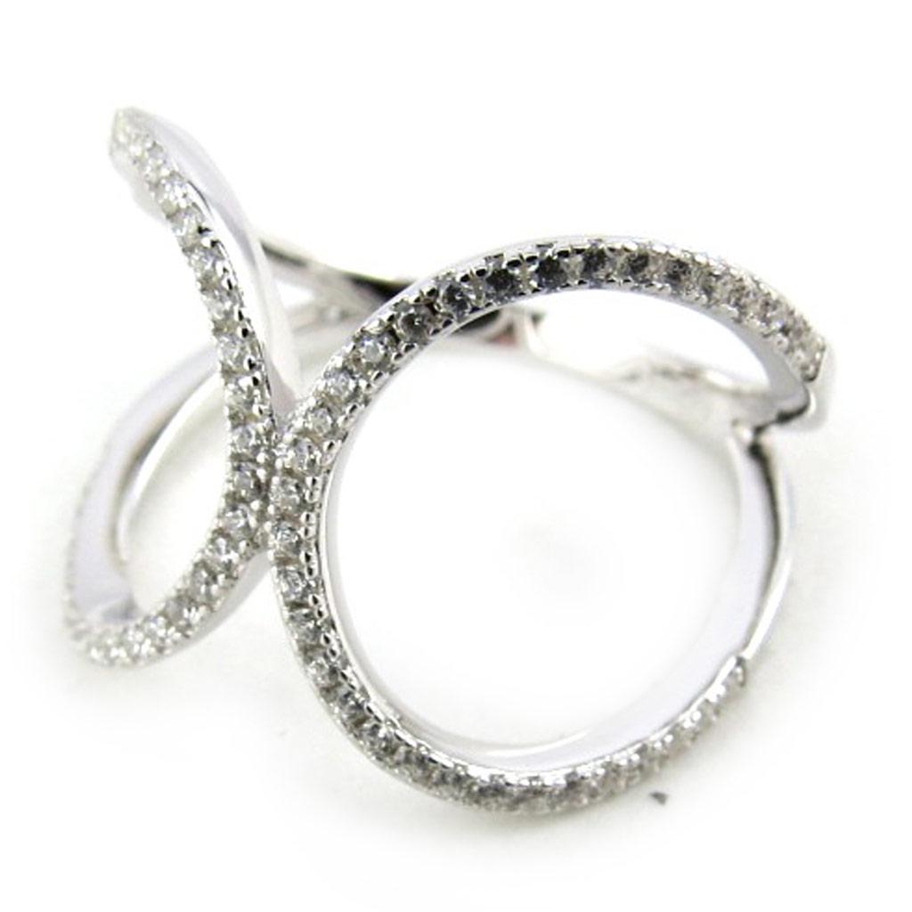 White 'Sissi' Silver Ring