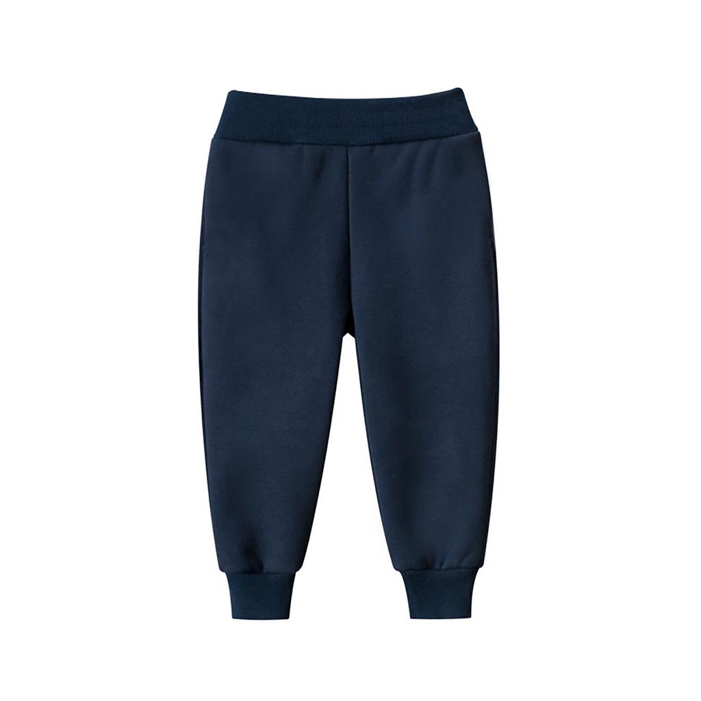 Winter Boys And Girls  Solid Color Sports Pants Long Pants