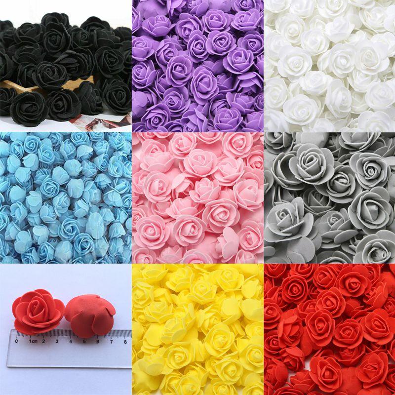 500 штук маленьких пенопластовых головок роз для DIY цветочных композиций, свадебных и праздничных украшений