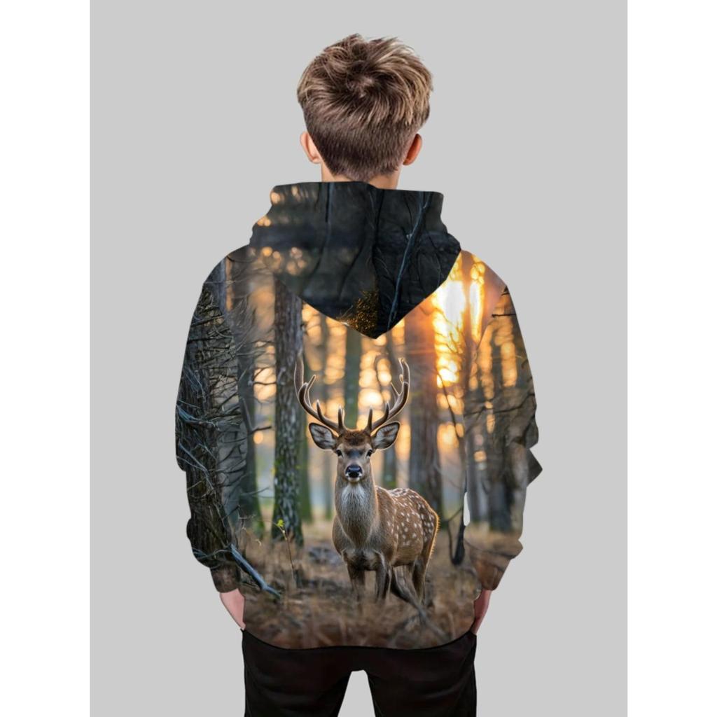 Новая толстовка с капюшоном с 3D-принтом, модная толстовка с длинным рукавом и капюшоном, удобный пуловер для мальчиков и девочек, детская толстовка