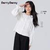 Блузка для девочек Barry Banny с фонариками, пышными рукавами и воротником-жабо