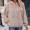 Women's Fashion Casual Solid Color Print Long Sleeve Hooded Hoodies & Sweatshirts
