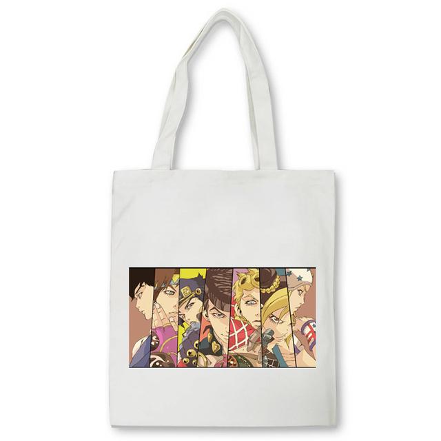 Сумка для покупок Jojo Bizarre Adventure, сумка для вторичной переработки, холщовая многоразовая хлопковая сумка-шопер для продуктов, аниме-шоппер, женская сумка Bolsas