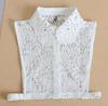 Elegant Lace Collars For Women Shirt Fake False Collar With Beads White Detachable Collar For Women Half Shirt Col Nep Kraagie