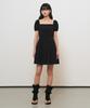 General Idea Square Neck Puff Mini Dress [Black] / Gf2Lop523