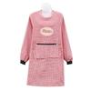 Women Long Sleeve Oil Proof Cotton Home Kitchen Cooking Clean Apron Pocket Smock Sale Goods