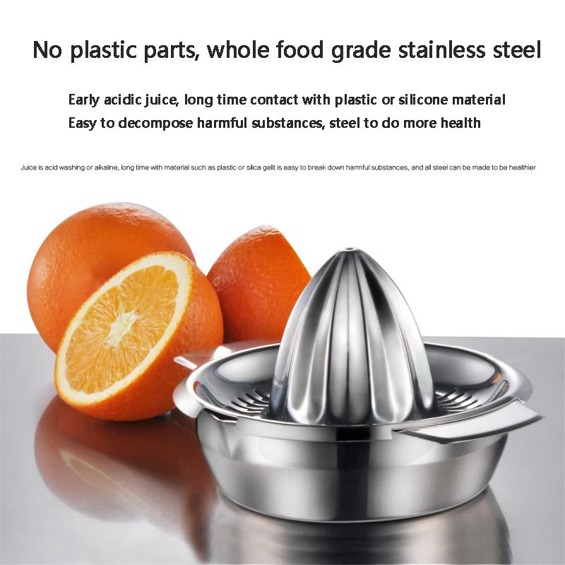 Portable Lemon Orange Manual Fruit Juicer 304 Stainless Steel Kitchen Accessories Tools Citrus 100%  Hand Pressed Juice Maker