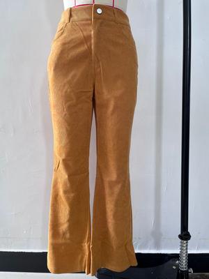 Весенние модные вельветовые расклешенные брюки, широкие брюки, женские однотонные повседневные удобные брюки