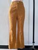 Spring Fashion Corduroy Flared Pants Wide Leg Trousers Female Solid Colour Casual Comfortable Trousers