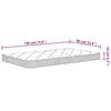 VidaXL Matelas en Mousse Moyennement Doux, Matelas sans Ressorts avec Fermeture Éclair, Matelas Simple Chambre à Coucher 373031