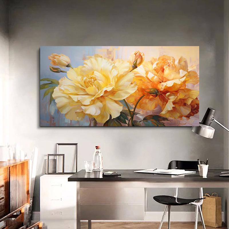 Цельный абстрактный цветочный плакат, современное украшение для дома, печать на холсте, настенная живопись, картина для гостиной, без рамки