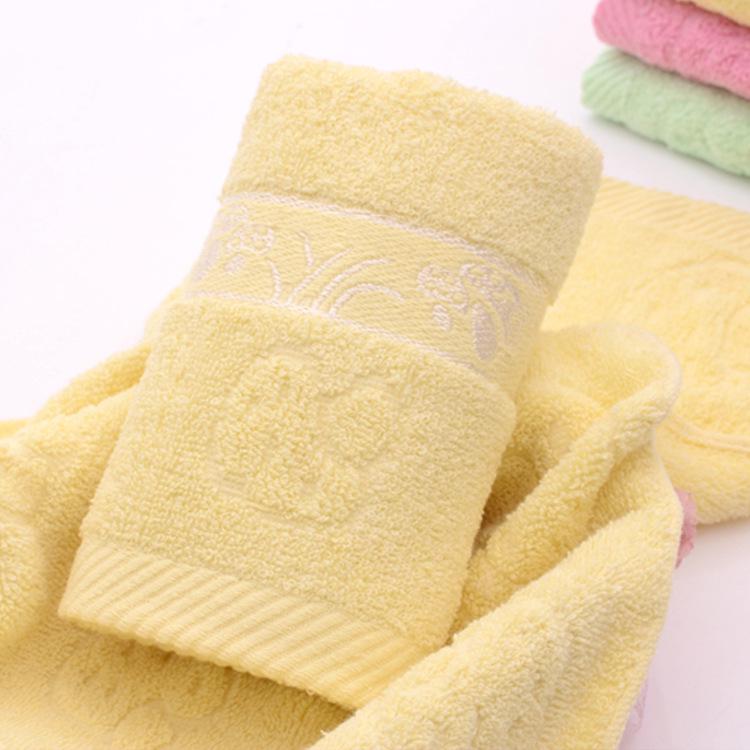 Thickened Pure Cotton Absorbent Towel for Daily & Sports Use; Custom Logo Embroidery Available