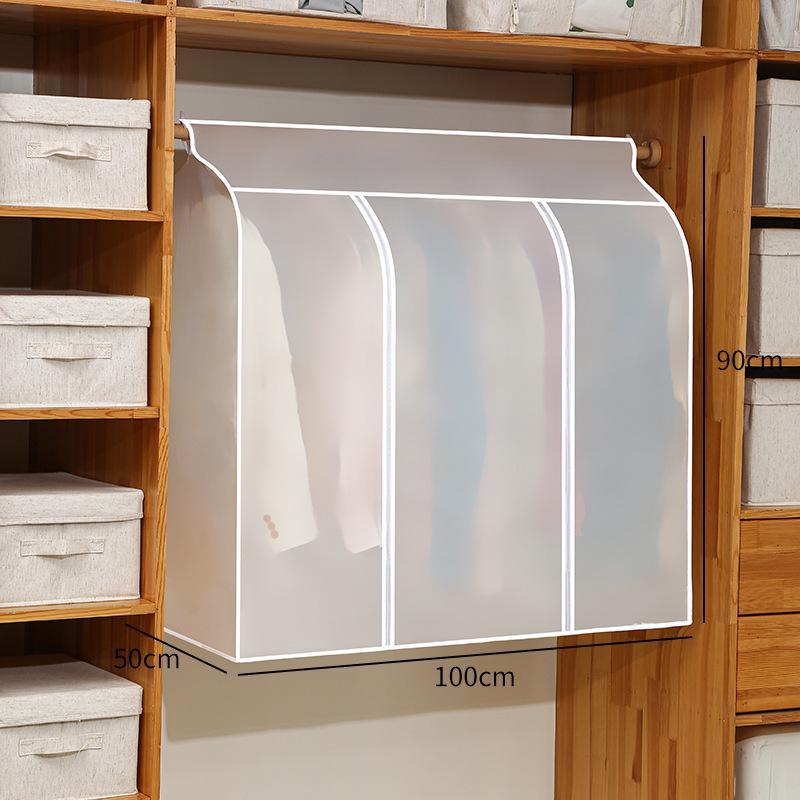 Transparent Washable Wardrobe Hanging Garment Dust Cover - Dustproof & Moisture-Proof Suit Bag