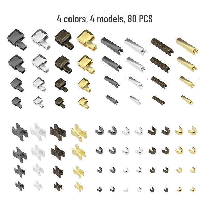 Комплект для ремонта металлической молнии с аксессуарами для двухстороннего открывания
