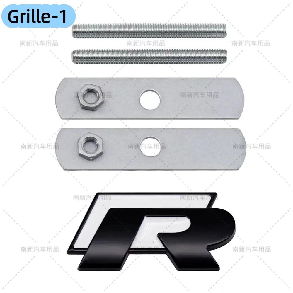 3D Metal R Emblem Car Trunk Badge Sticker for G-olf R Line P-olo P-assat J-etta T-ouareg