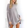 T Long Sleeves Shirt Women Clothing Solid Color Round Neck Breathable Fashion