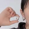 Винтажные металлические серьги-гвоздики в виде ракушек для женщин, панк-серебристый цвет, текстура, геометрическая неправильная пряжка для ушей, ювелирные изделия, подарок на вечеринку