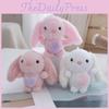 Pink Charming Plush Bunny Keychain Miniature Cuddly Doll Perfect For Childrens Presents