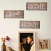The Feeling of Returning Home Letters Sign Rustic Style English Letter Hanging Board  Wedding