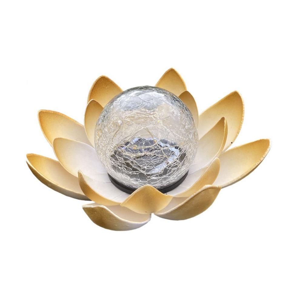 Lotus Shaped Solar Lotus Light Cordless Sculpture Garden Lamp Garden Solar Lights Home Decoration