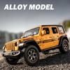 1/22 Джипы Wrangler Rubicon Модель из сплава Игрушка Литые из металла Оттягивающиеся Звук и свет Игрушечные машинки для детей Транспортное средство