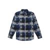Plaid Collared Long Sleeve Shirt Men Shirts Dark-Blue Black VN0008GJLKV