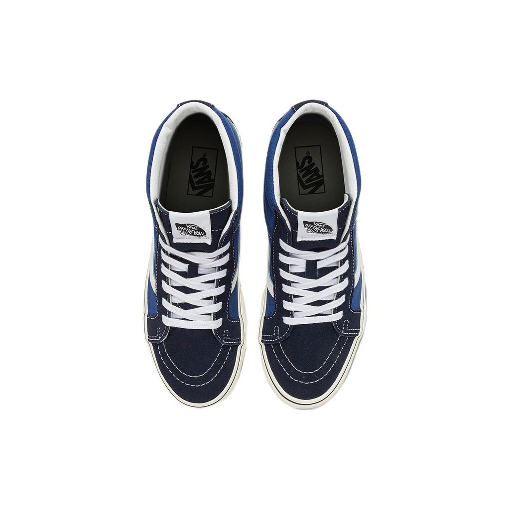 Vans SK8 Mid-Top Fashion and Comfortable Anti-Slip Wear-Resistant Skate Shoes Unisex Sneaker Denim-Blue VN0A391F5TU
