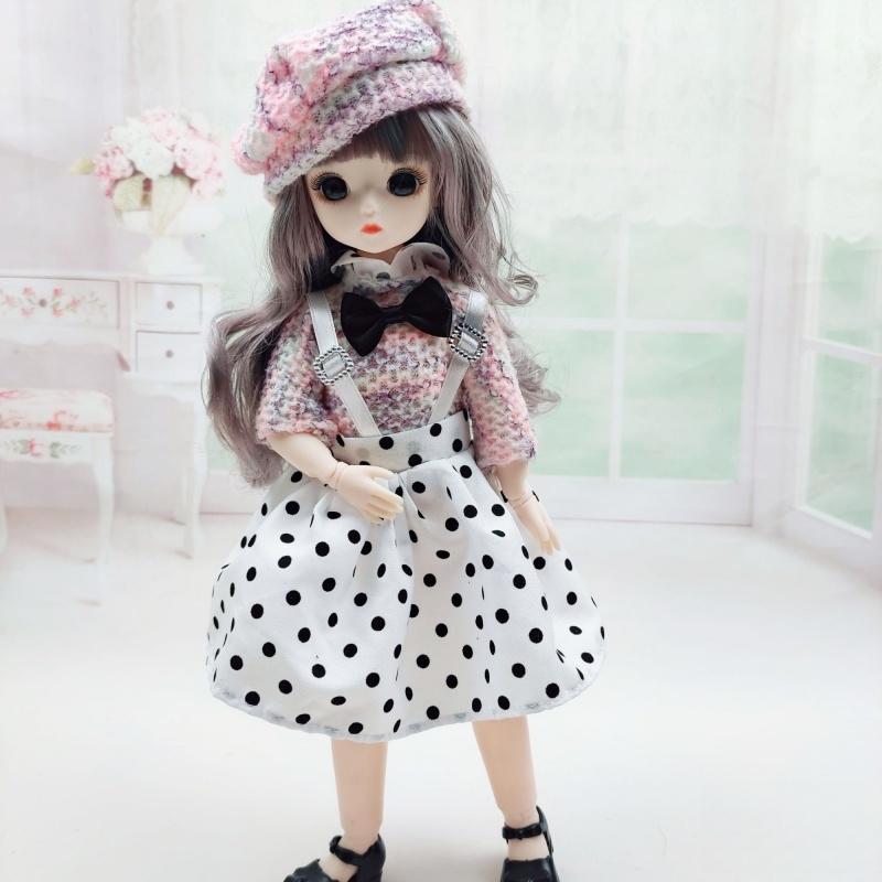 Одежда для куклы BJD 1/6 Милое платье Юбка Головной убор 30 см Кукла-принцесса Повседневный костюм Наряд Аксессуары для куклы Игрушка для DIY для девочки Подарки
