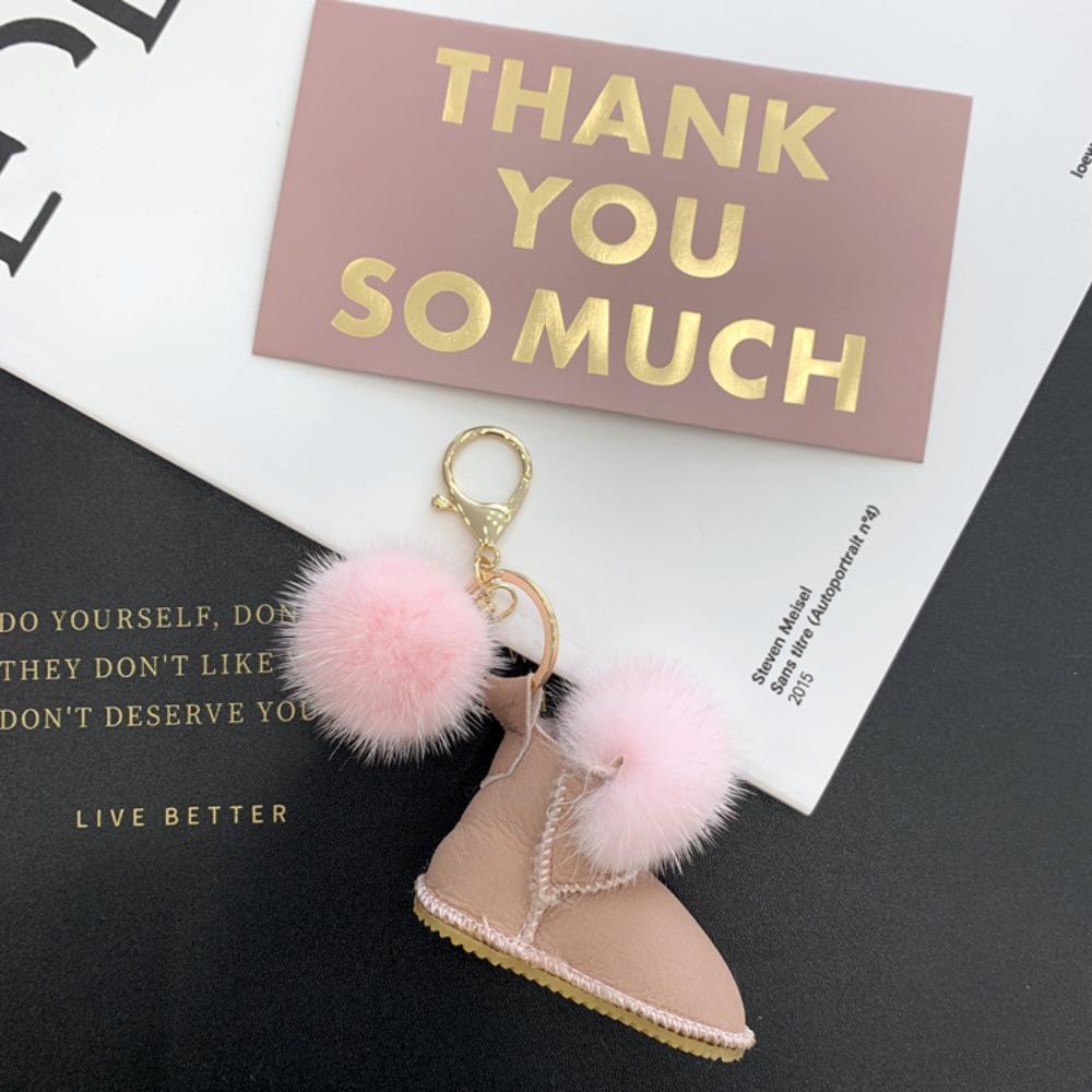 Зимние сапоги из норки, кукольная подвеска в форме туфель, брелок для ключей в виде мини-ботинка, украшение для ключей