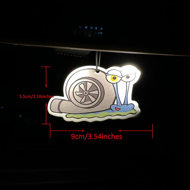 Turbo Snail Hilton (Hotel Scent) Car Air Freshener |   Rearview Mirror Hanger & Dual-Purpose Air Vent Clip |   Natural Material Aromatherapy Tablets