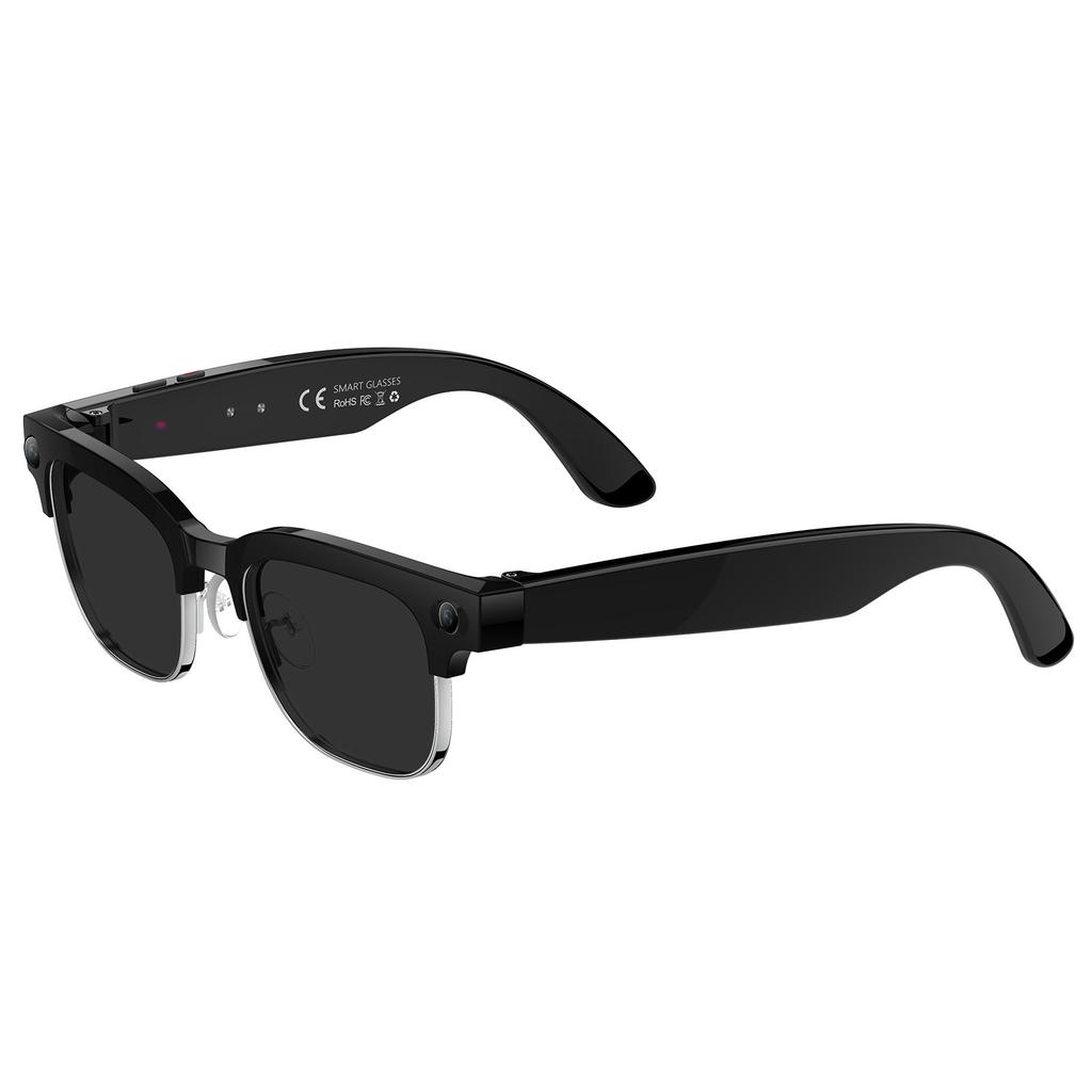 AI Smart Glasses with 8MP Camera WiFi Dual Mic Noise Reduction Music and Calls Water Proof Smart Translator Glasses for