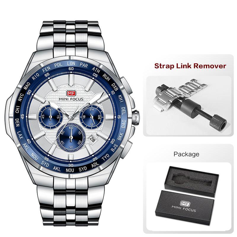 Casual Men's Quartz Watch Chronograph Calendar Luminous Waterproof Elegant Business Watches