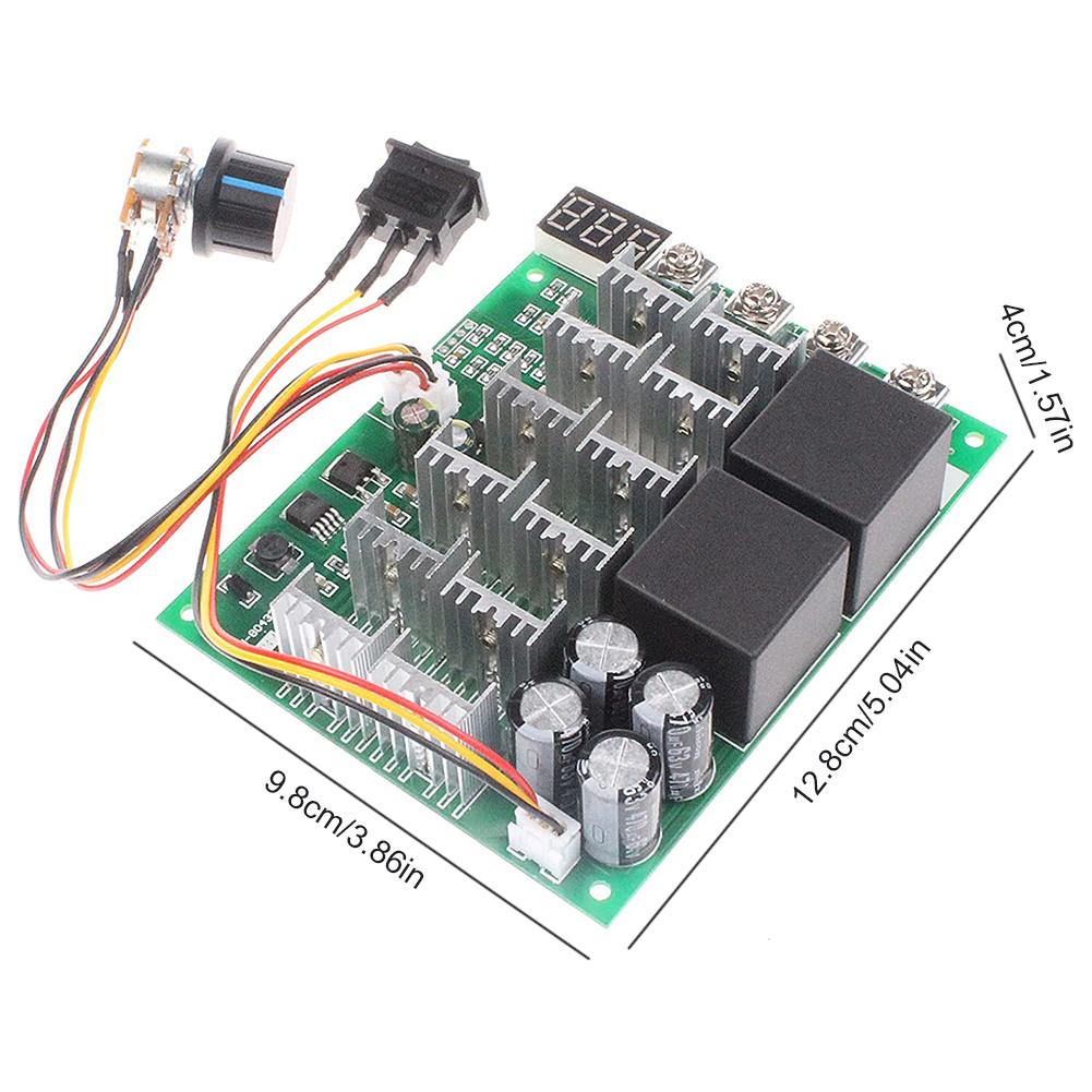 DC10V-55V Motor Speed Controller Digital Display 60A Motor Driver Module 12V 24V 36V 48V with Knob Switch Electrical Equipment