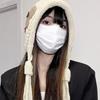 Harajuku Designed Crochet Lei Feng Hat Keep Warm Pullover Hat Sweet Ear Protection Hat  Ladies