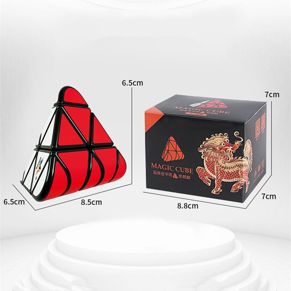 Yuxin Black Kylin круглый угол 3x3x3 пирамида Cubo Magico развивающая игрушка-головоломка для детей подарок 3x3 Magic Cube