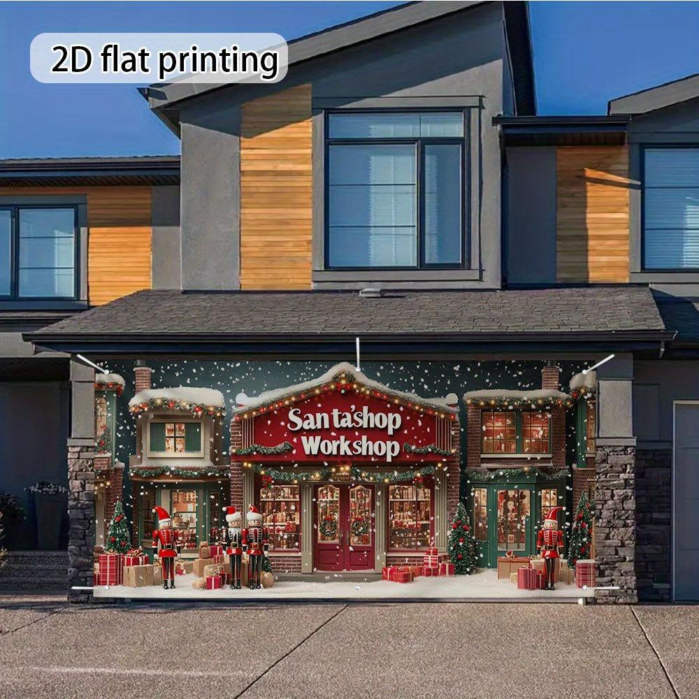 One 2D printed garage door decoration background for Santa Claus Studio No. 1