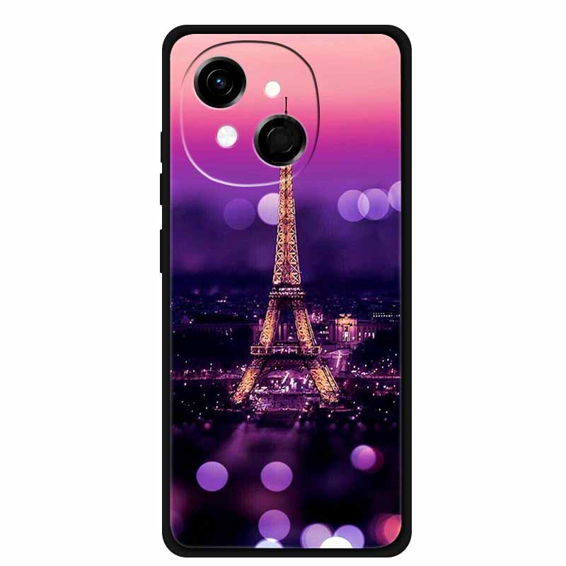 Черный силиконовый чехол для Tecno Spark 40C Чехлы Волк Роскошный защитный мягкий задний чехол для Tecno Pop 9 4G Чехол 6.67" Животные Fundas