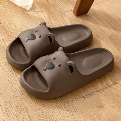 Тапочки унисекс из ЭВА, милые домашние тапочки с рисунком медведя, удобные мягкие домашние тапочки