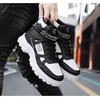 Fashion Classic Black White Fashion Boots Men's High-top Trend All-match Version Sports Leisure Breathable Mid-top Tooling Boots