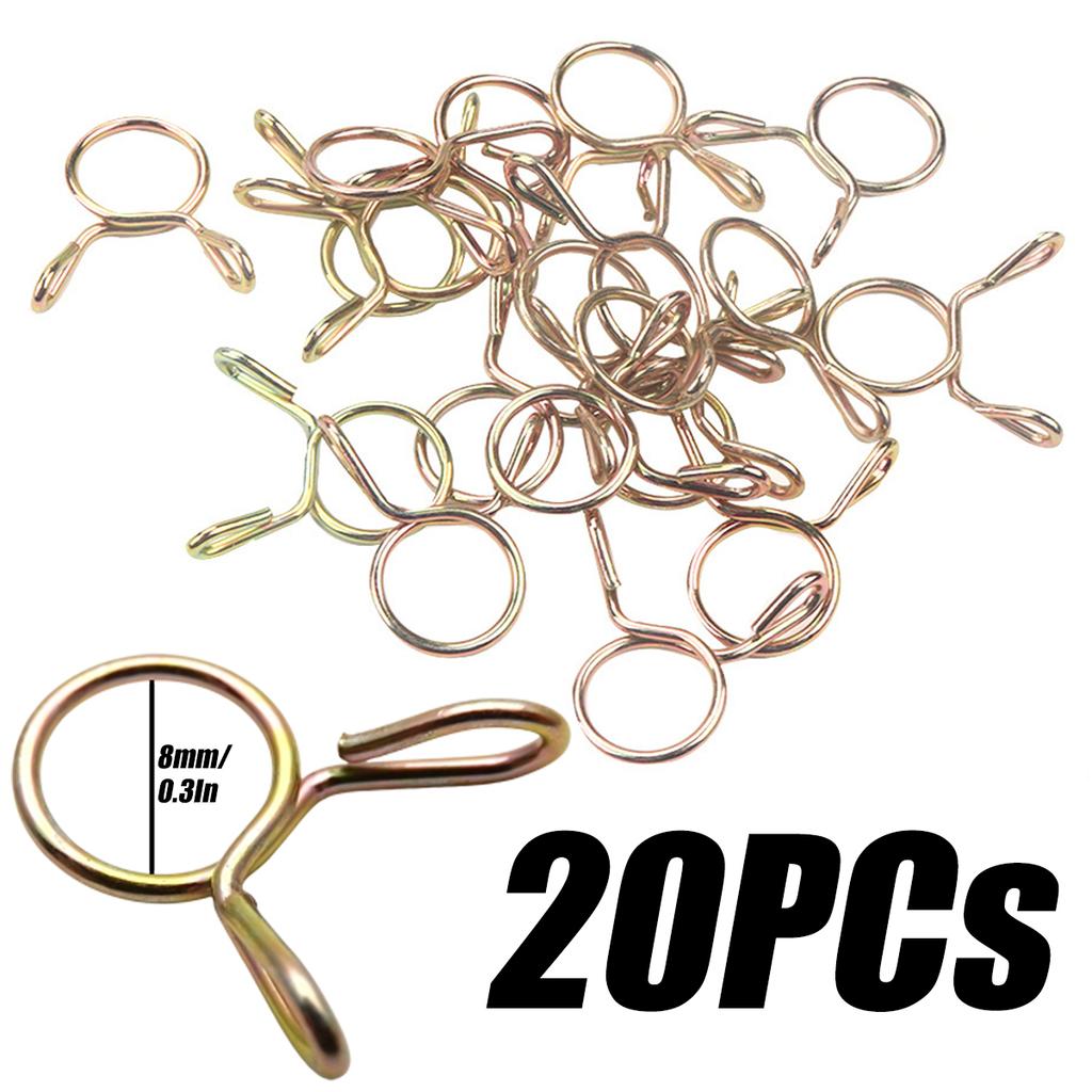 10/50 шт. 8 мм хомуты для масляного шланга мотоцикла скутера квадроцикла мопеда топливный шланг трубка пружинные зажимы зажим аксессуары для мотоцикла автомобиля